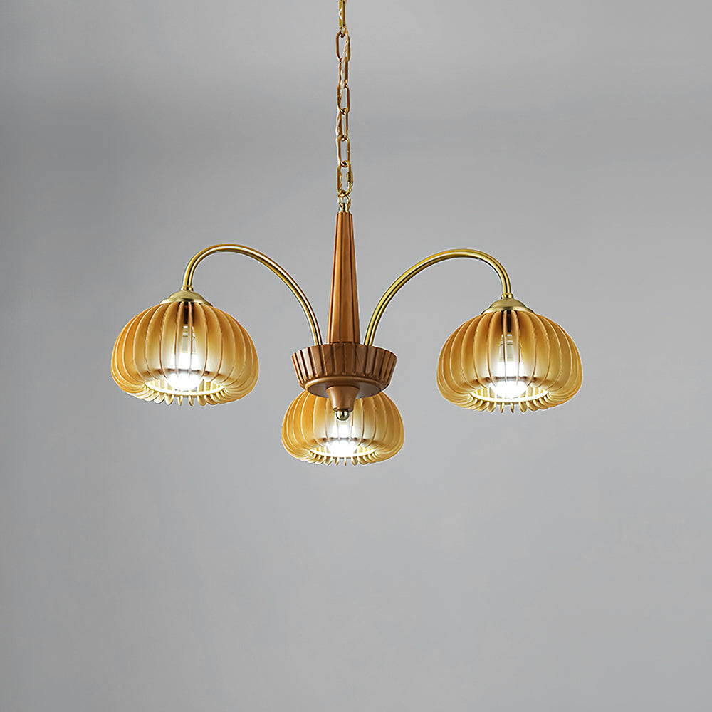 Autumn Lustre en Bois Glow Pumpkin