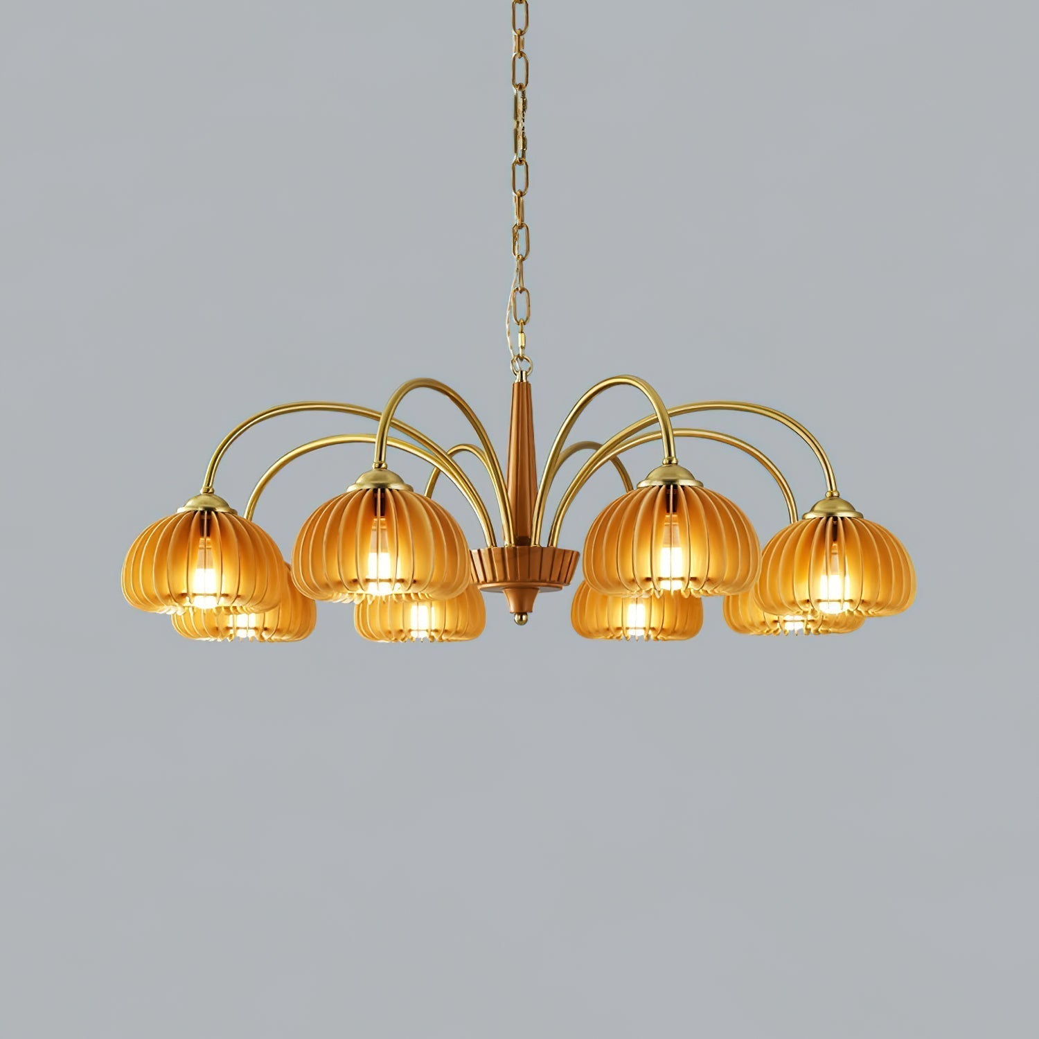 Autumn Lustre en Bois Glow Pumpkin