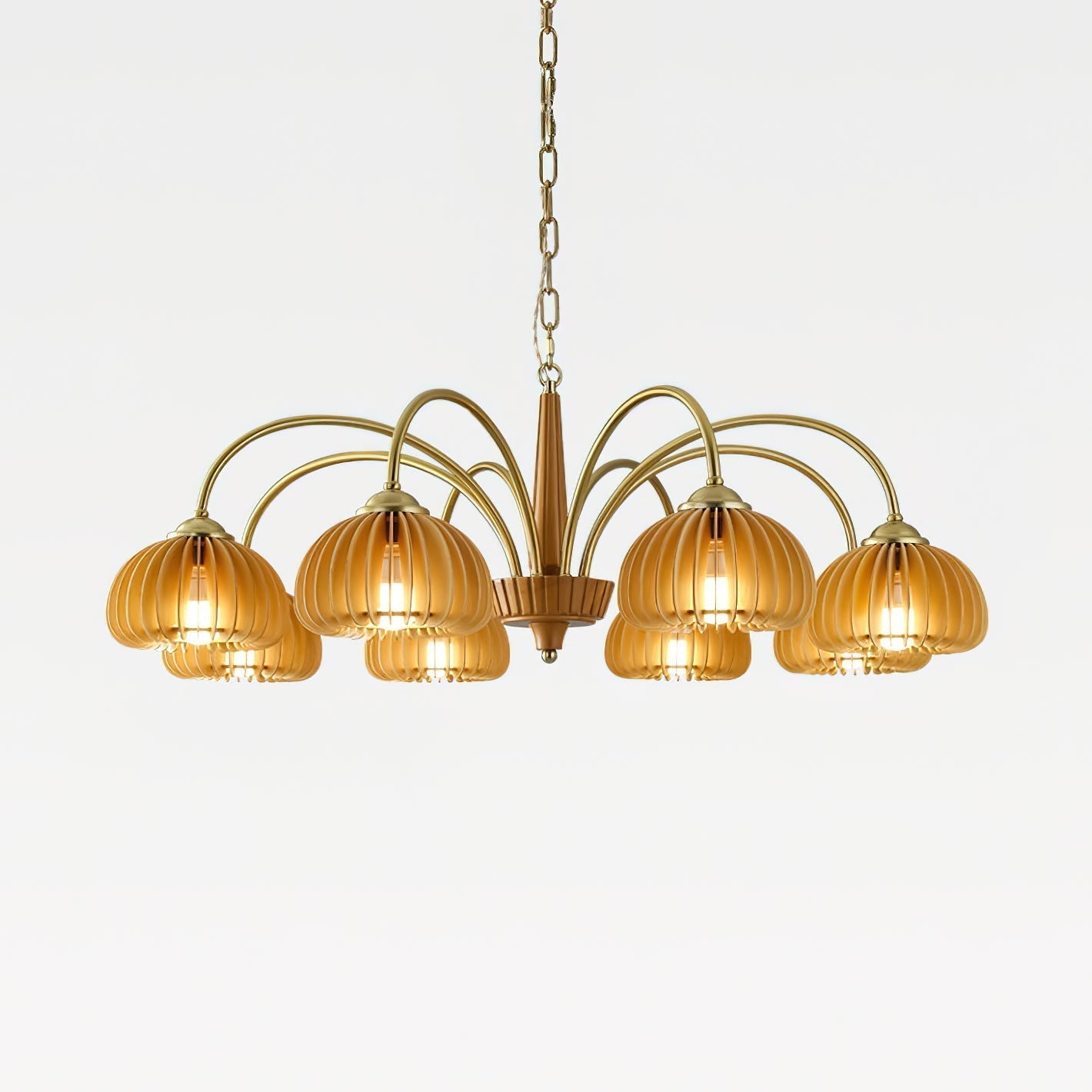 Autumn Lustre en Bois Glow Pumpkin