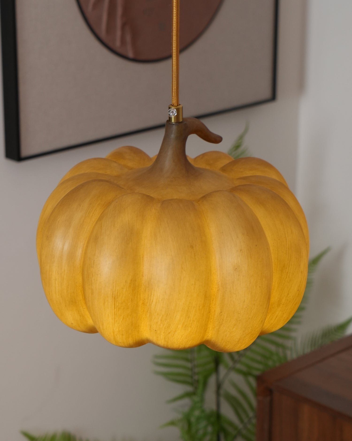Duzy Pumpkin Lampe Suspendue Résine Vintage Japonaise