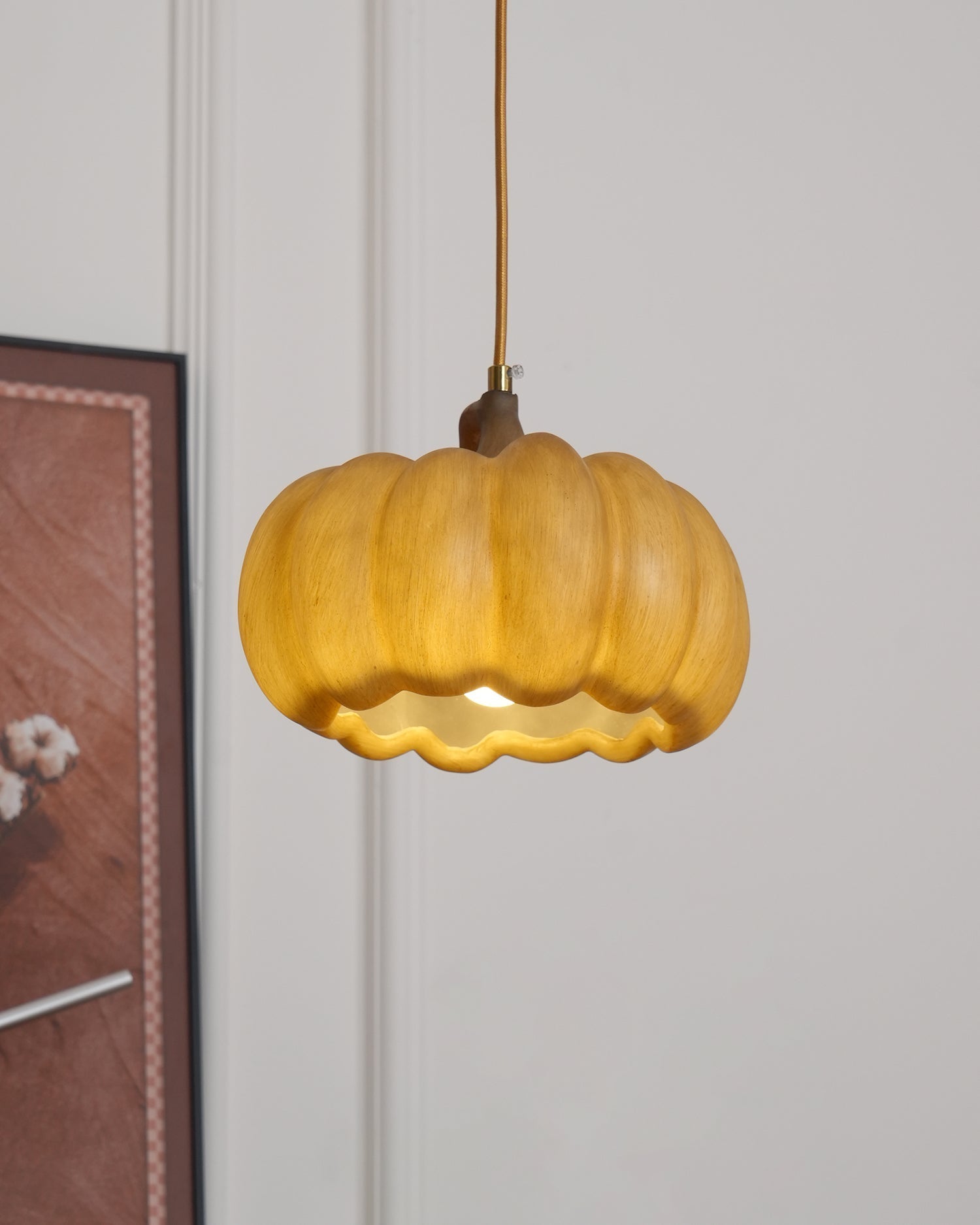 Duzy Pumpkin Lampe Suspendue Résine Vintage Japonaise