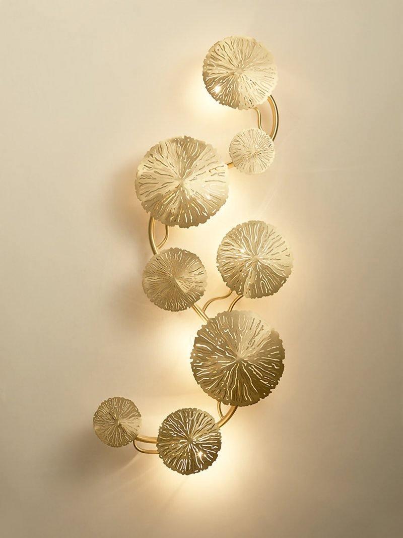 Lustra Applique Murale Feuille De Lotus En Laiton