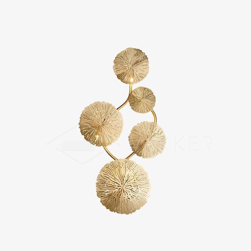 Lustra Applique Murale Feuille De Lotus En Laiton