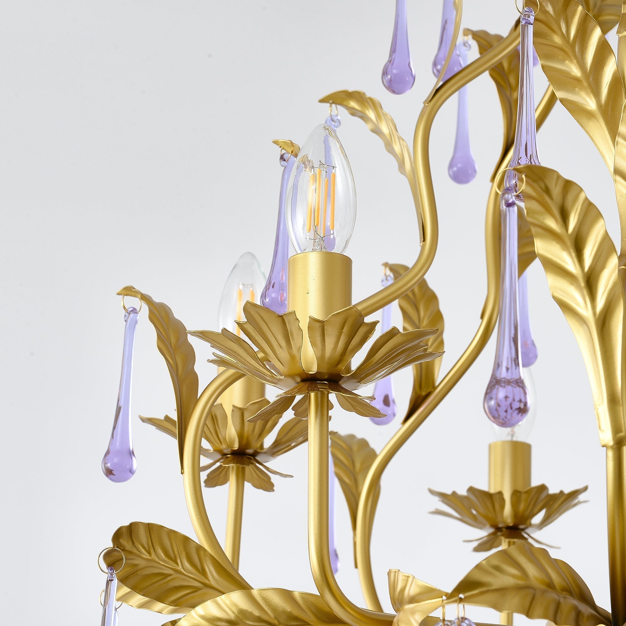 Ilvenel Lustre de Luxe en Verre Violet