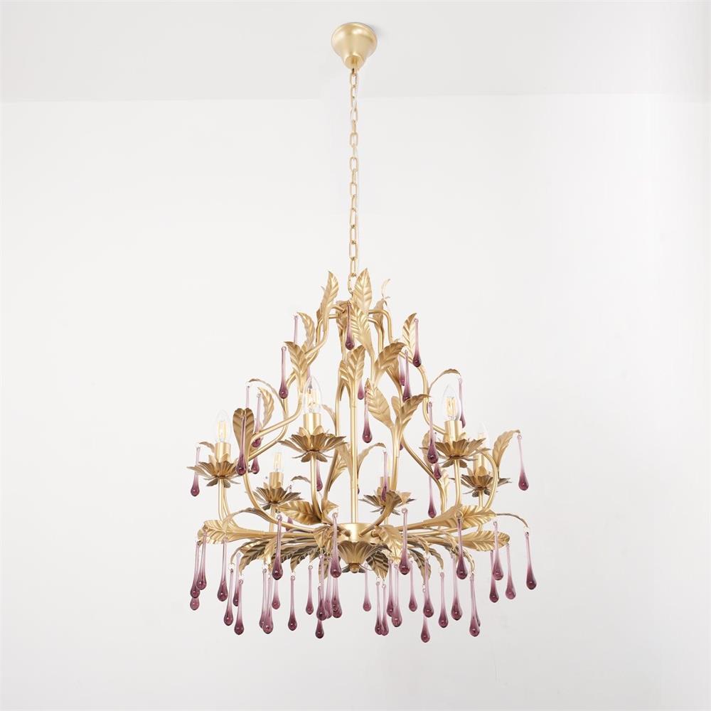 Ilvenel Lustre de Luxe en Verre Violet