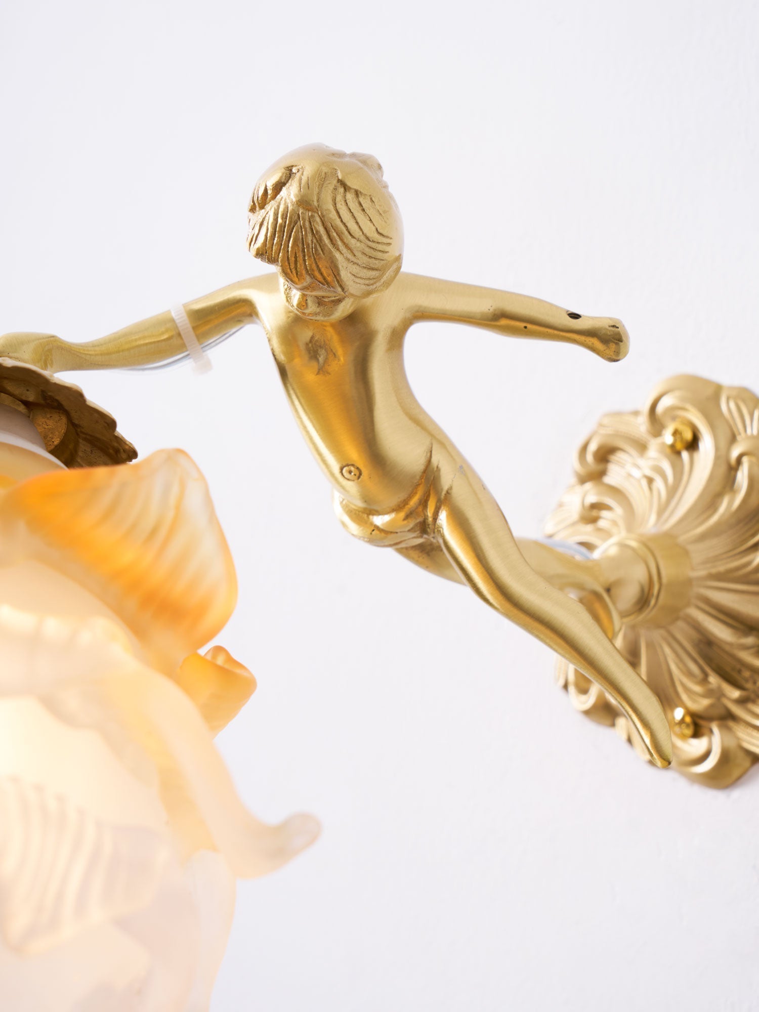Aged Applique Murale en Verre Ange Volant