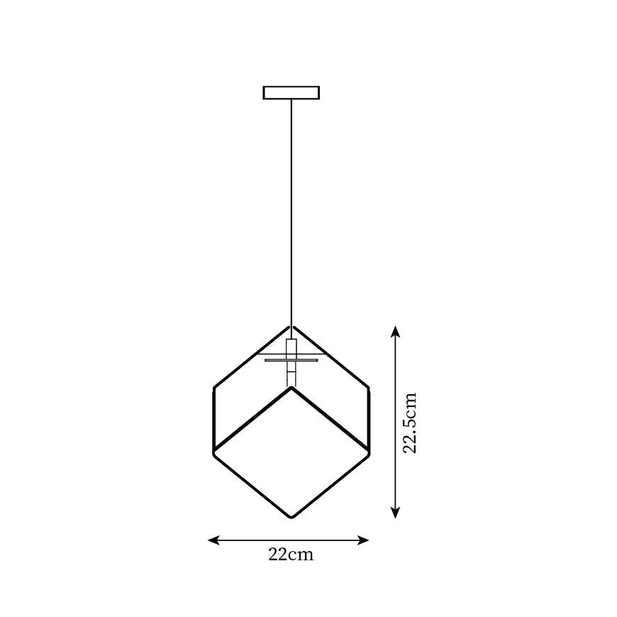Arco Lustre Cubique Géométrique Artistique