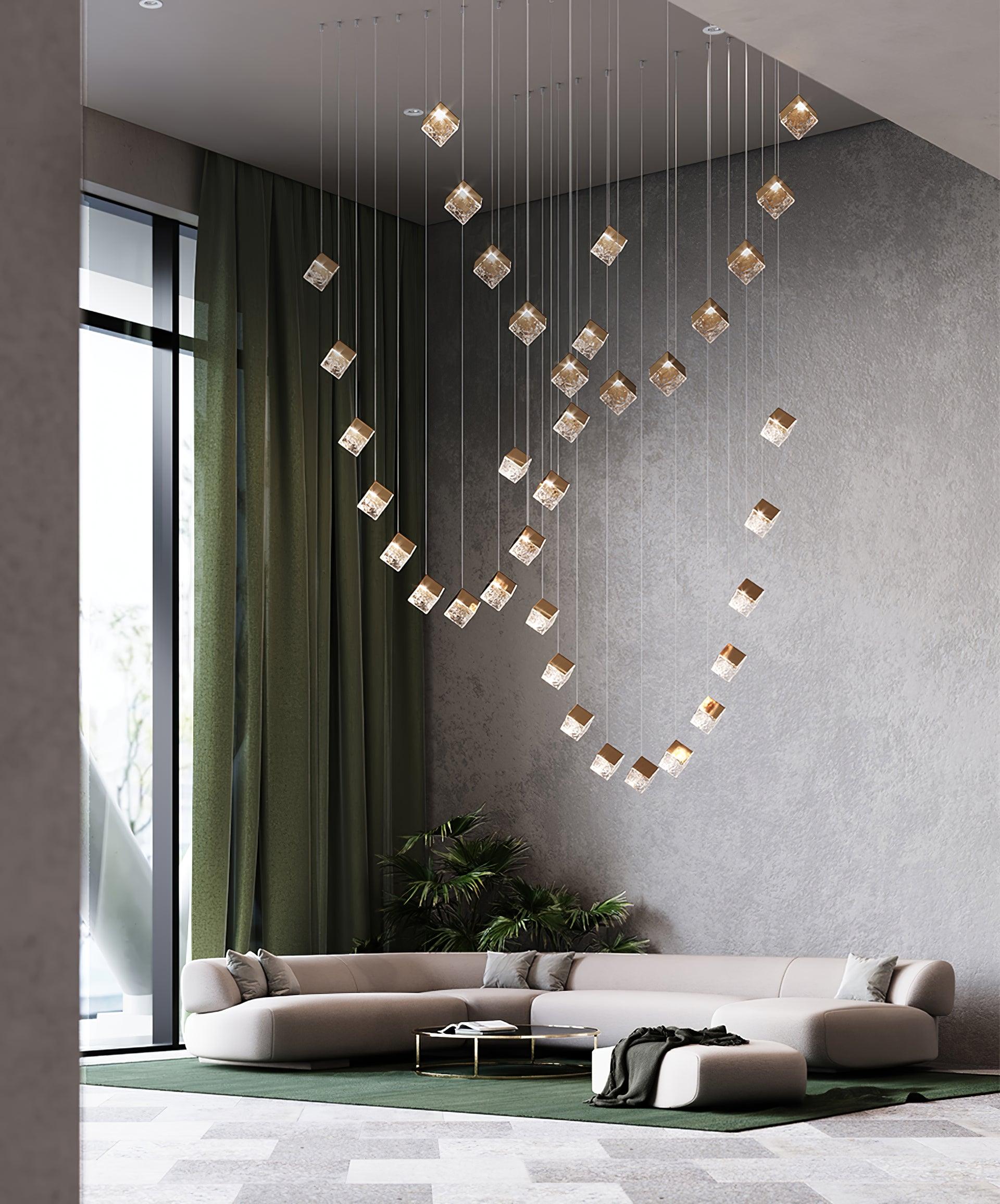 Arco Lustre Cubique Géométrique Artistique