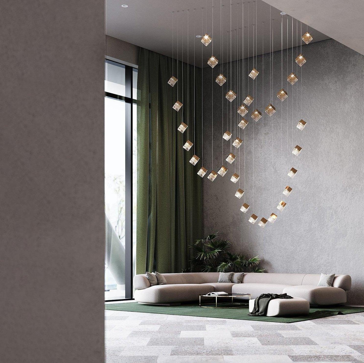 Arco Lustre Cubique Géométrique Artistique