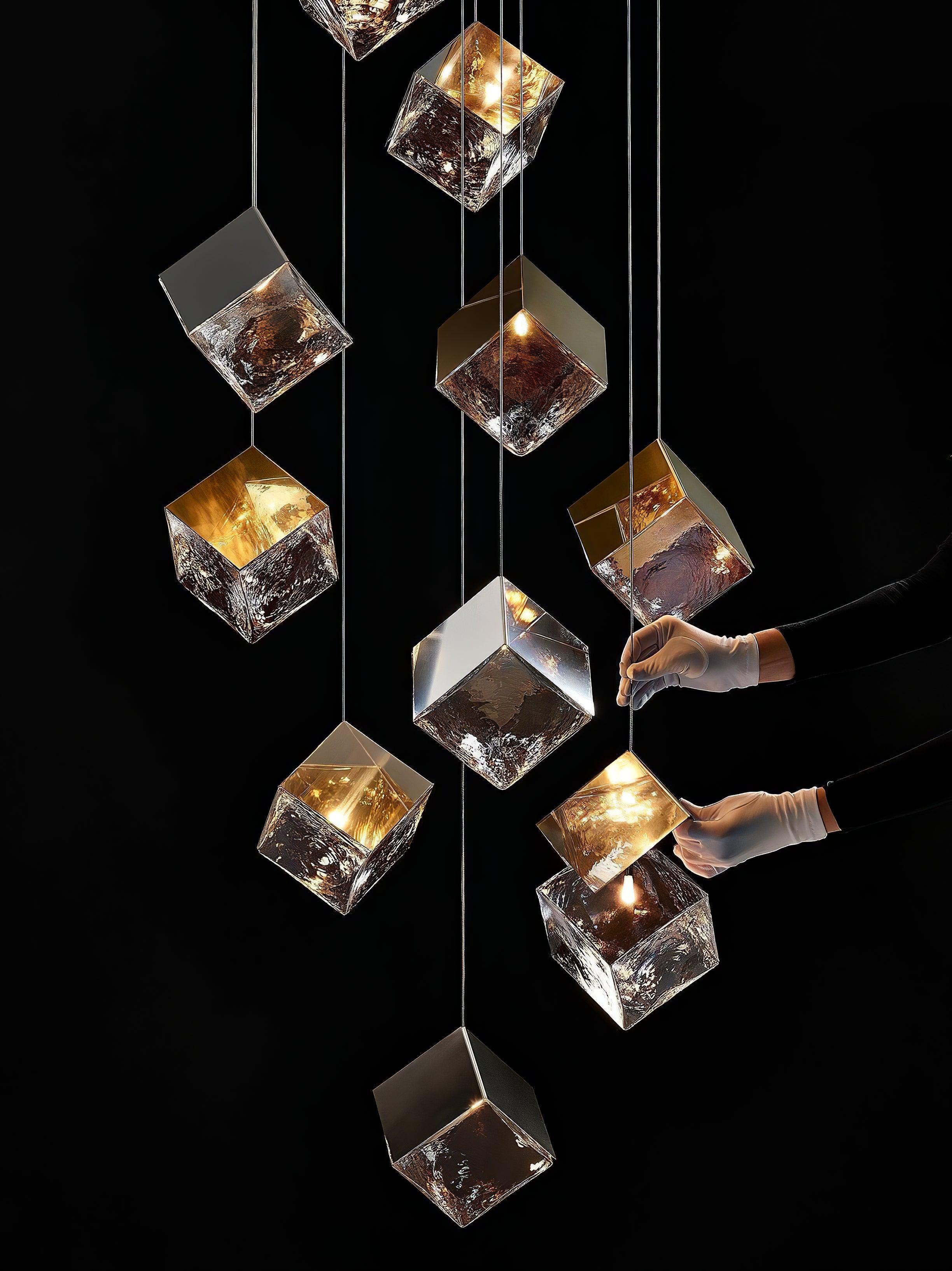 Arco Lustre Cubique Géométrique Artistique