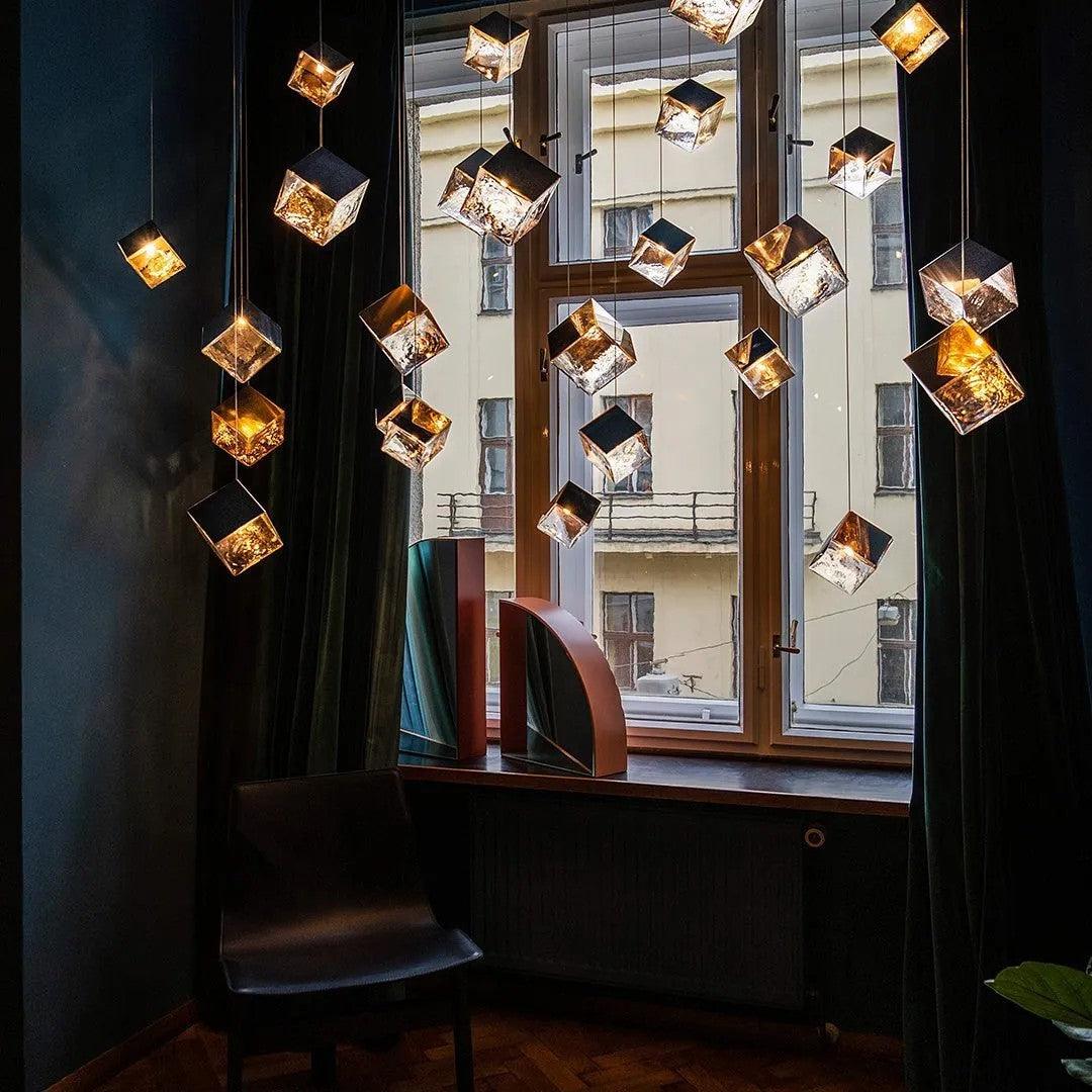 Arco Lustre Cubique Géométrique Artistique