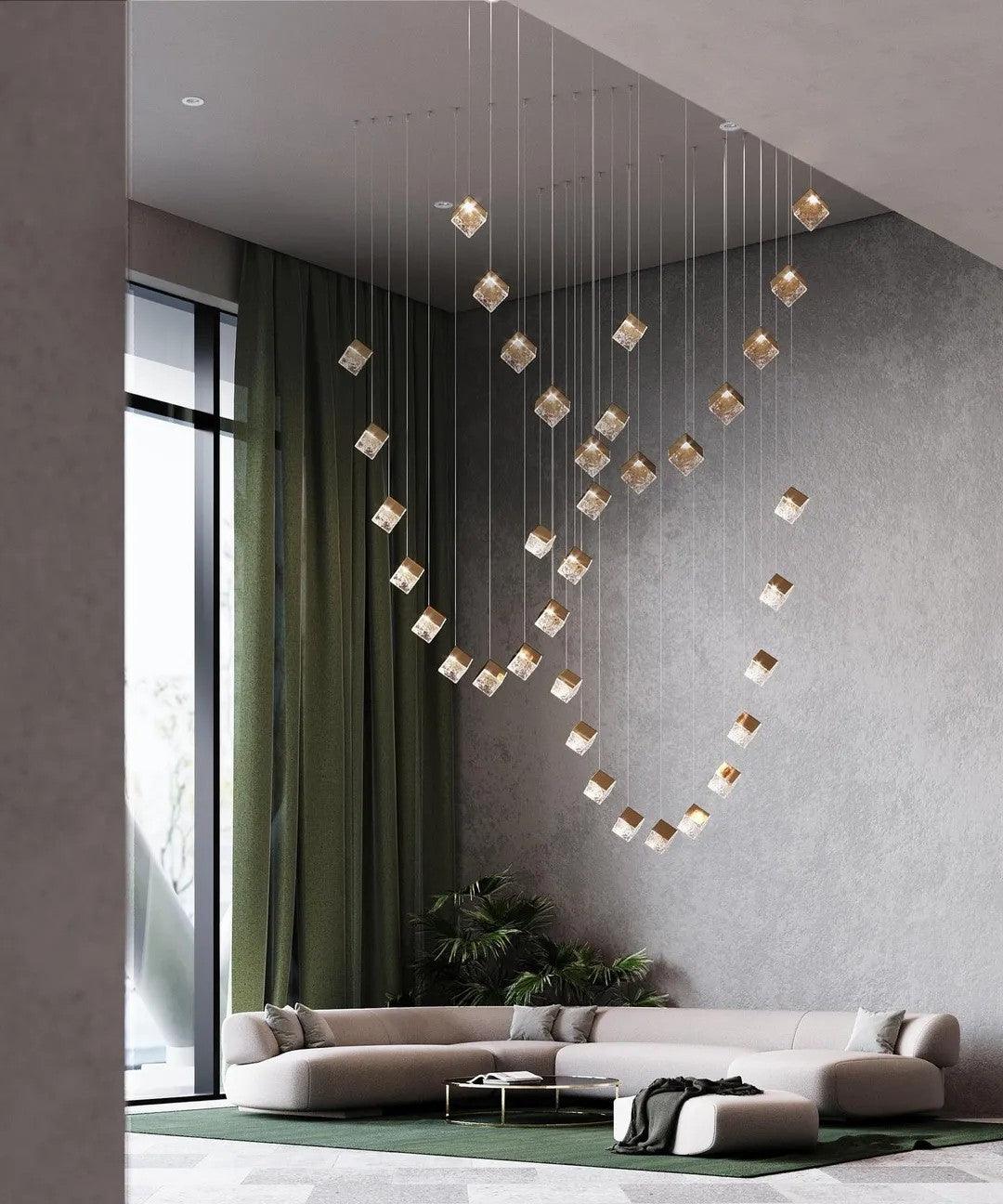 Arco Lustre Cubique Géométrique Artistique