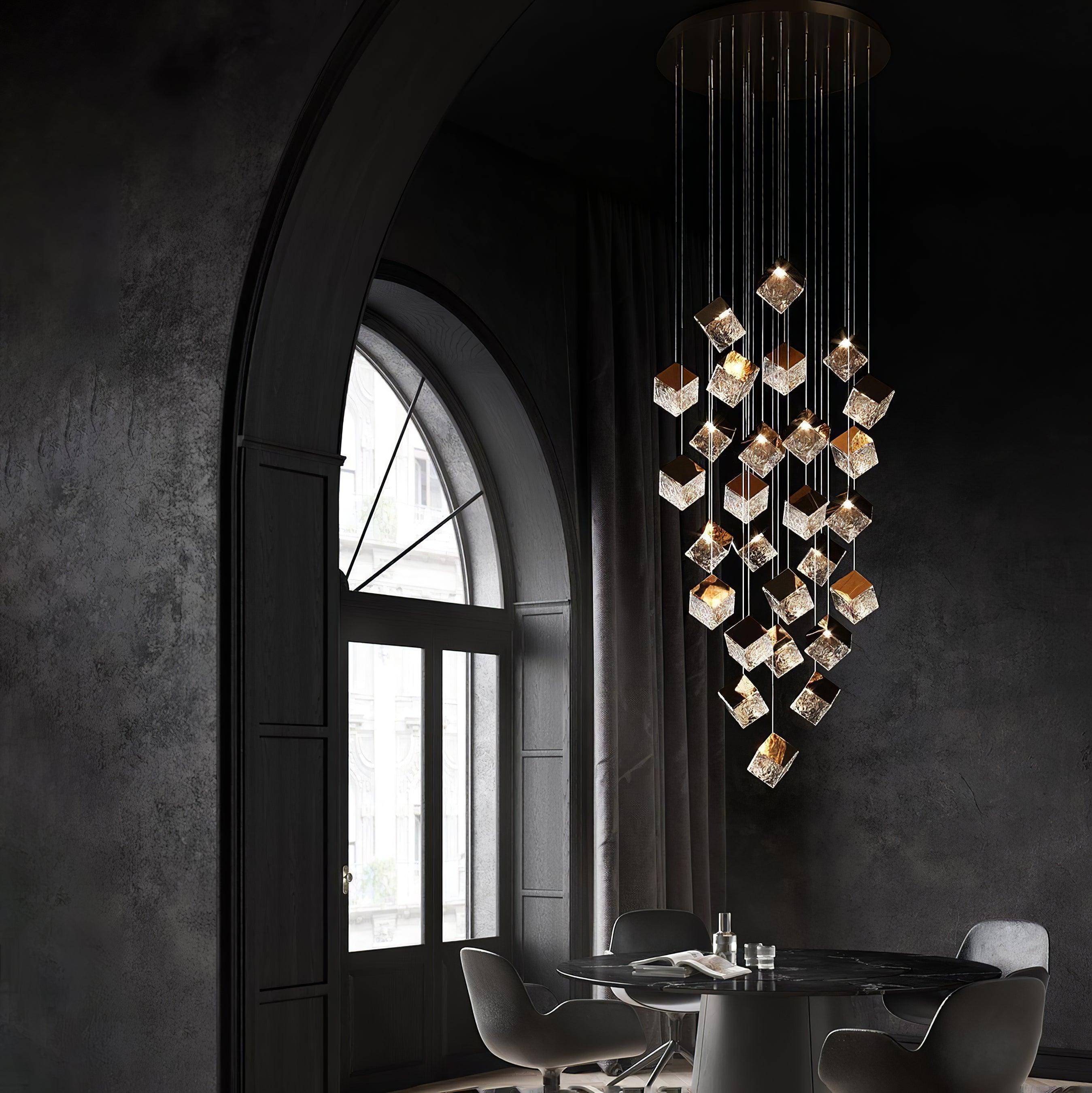 Arco Lustre Cubique Géométrique Artistique
