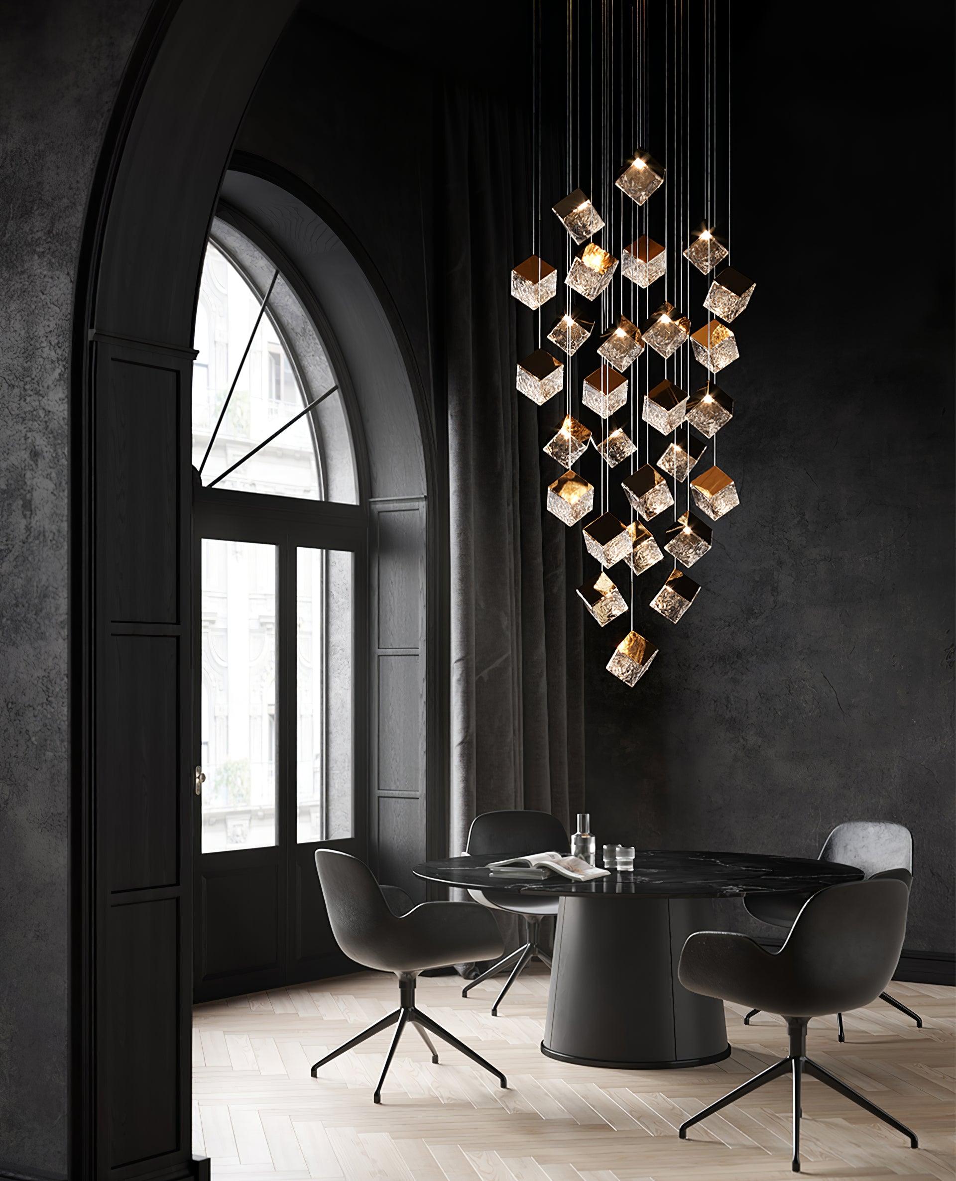 Arco Lustre Cubique Géométrique Artistique