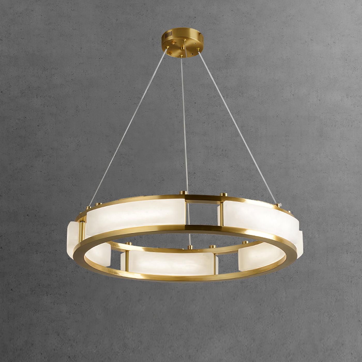 Symiria Luxe Albâtre Anneau Pendentif Lumière