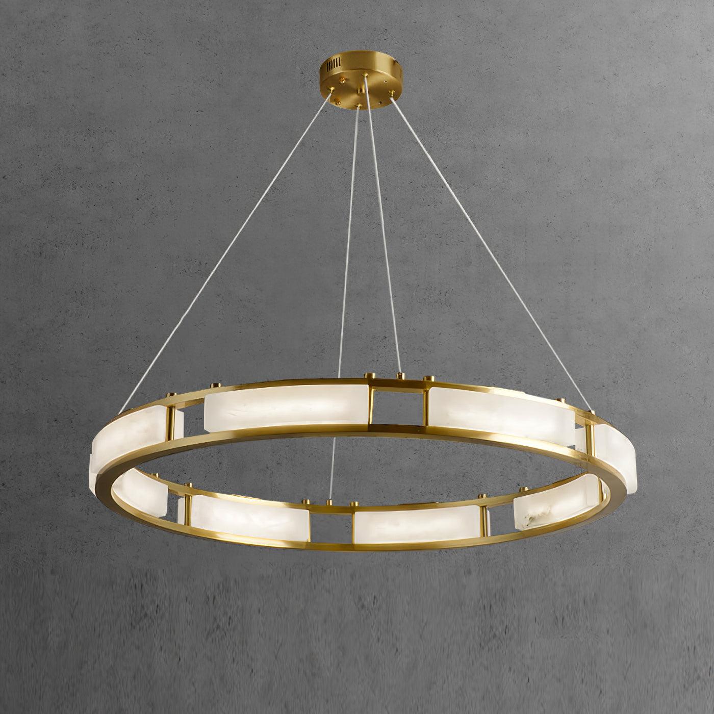 Symiria Luxe Albâtre Anneau Pendentif Lumière
