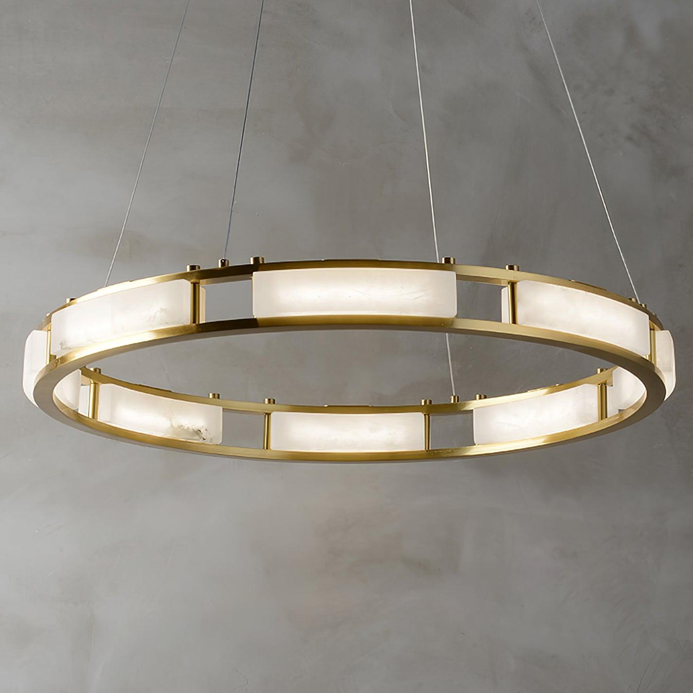 Symiria Luxe Albâtre Anneau Pendentif Lumière