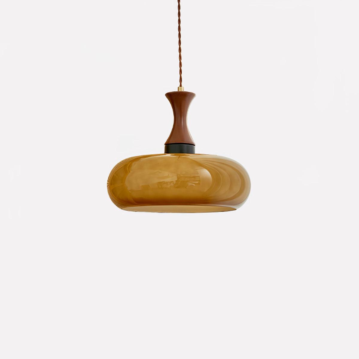 Cadenza Lampe suspendue rétro en bois
