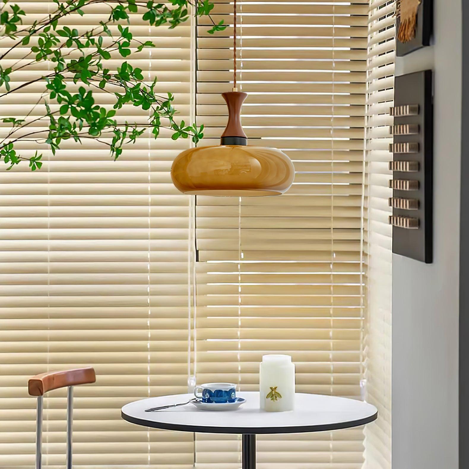 Cadenza Lampe suspendue rétro en bois