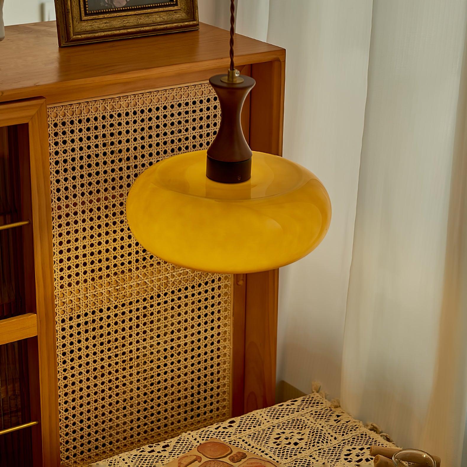 Cadenza Lampe suspendue rétro en bois