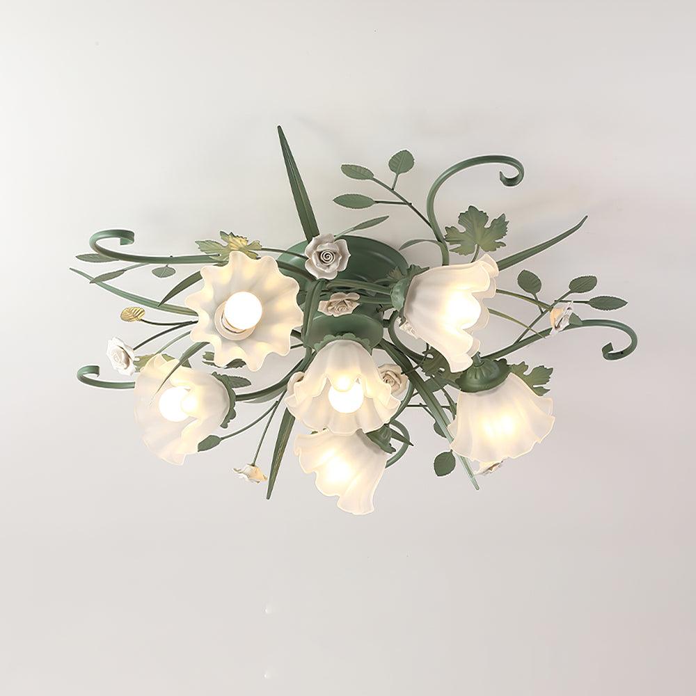 Nylirir Lampe de Plafond Classique en Céramique Art Unique