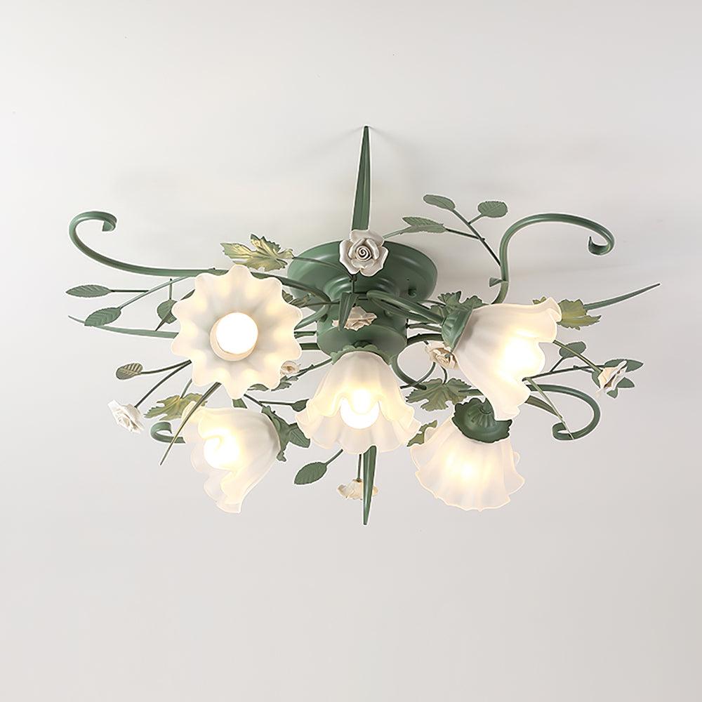 Nylirir Lampe de Plafond Classique en Céramique Art Unique