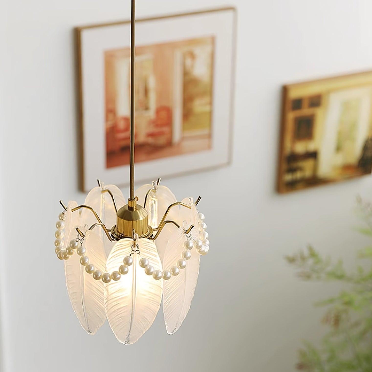 Elysia Lampe Suspension Abat-jour en Verre