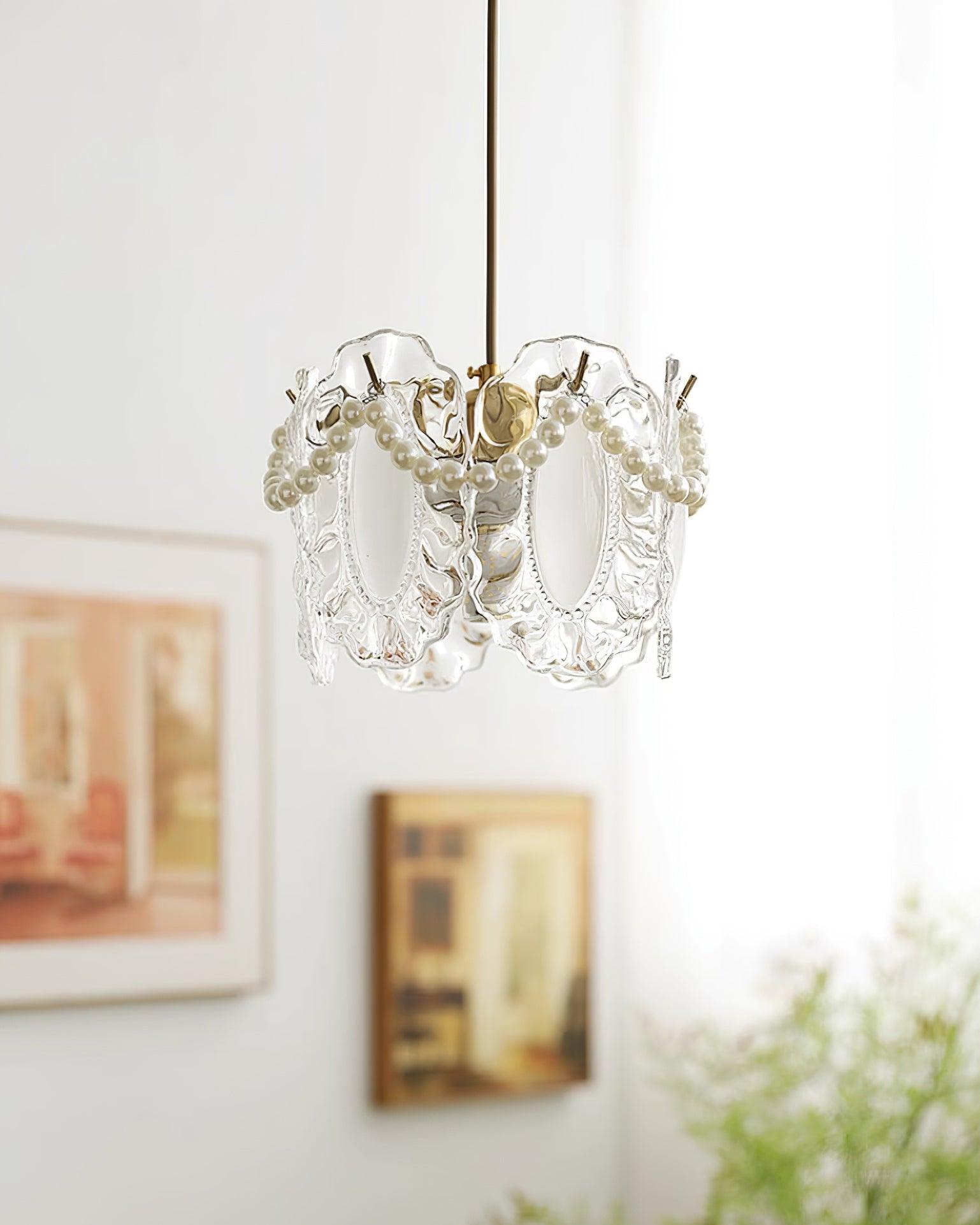 Elysia Lampe Suspension Abat-jour en Verre