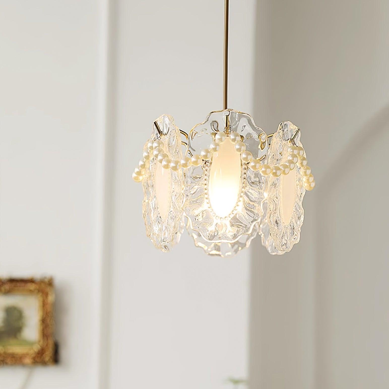 Elysia Lampe Suspension Abat-jour en Verre