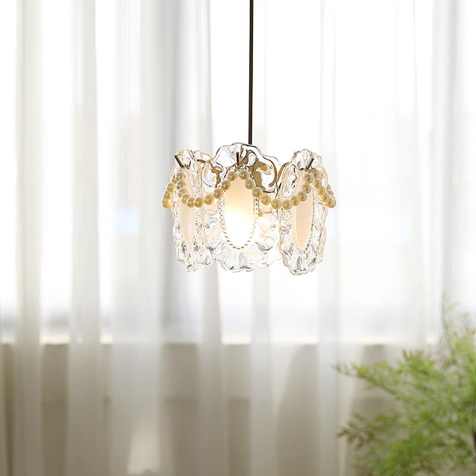 Elysia Lampe Suspension Abat-jour en Verre