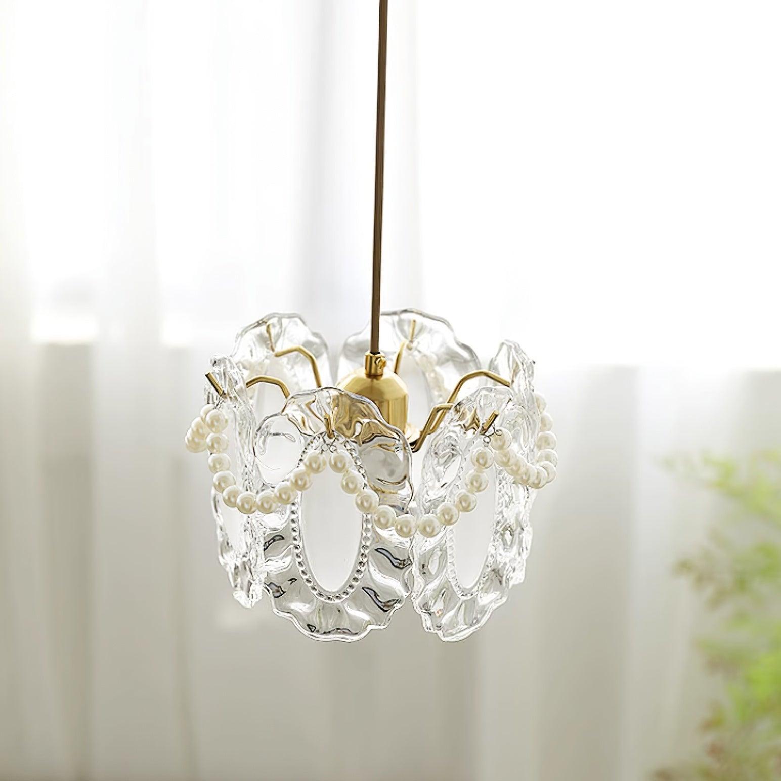 Elysia Lampe Suspension Abat-jour en Verre