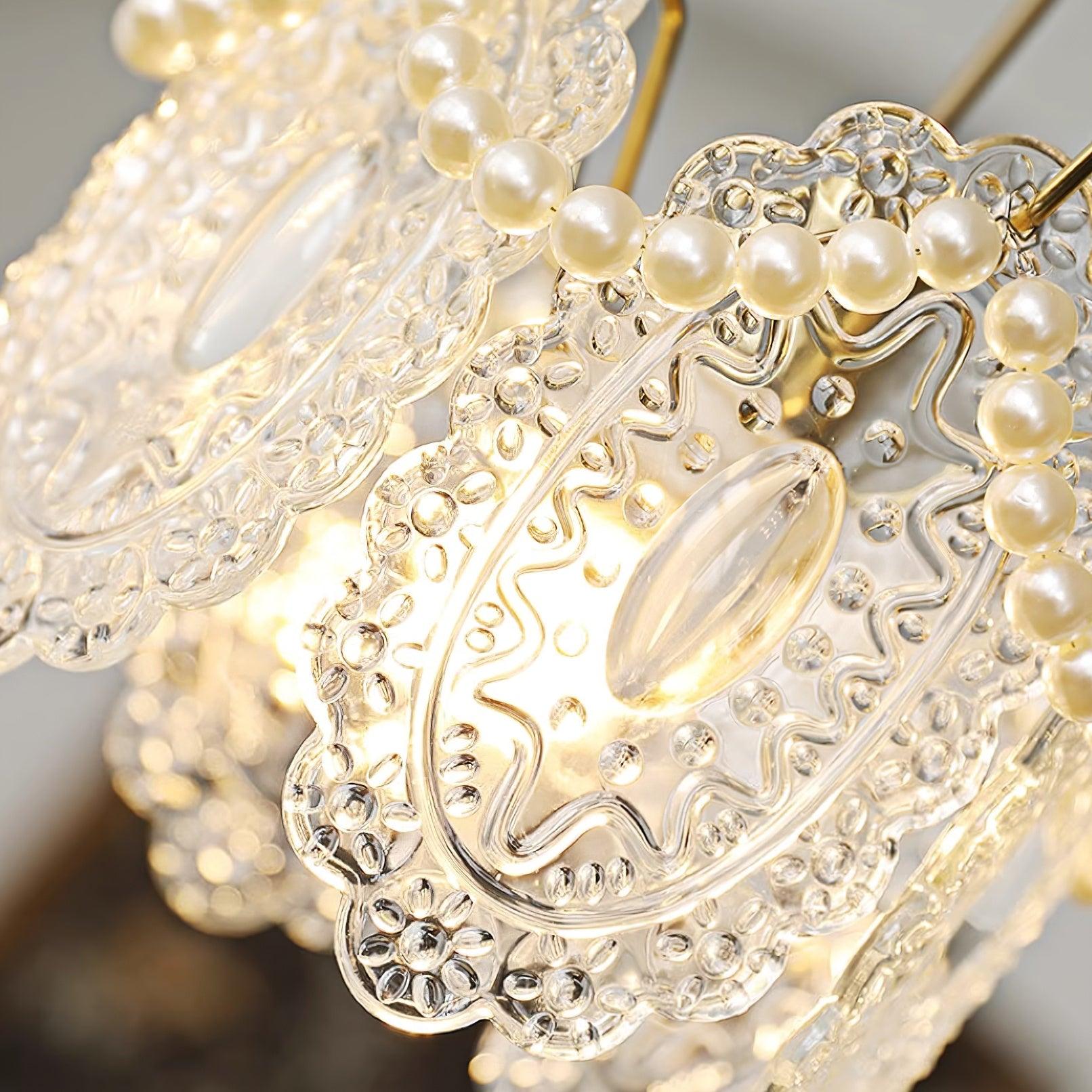 Elysia Lampe Suspension Abat-jour en Verre