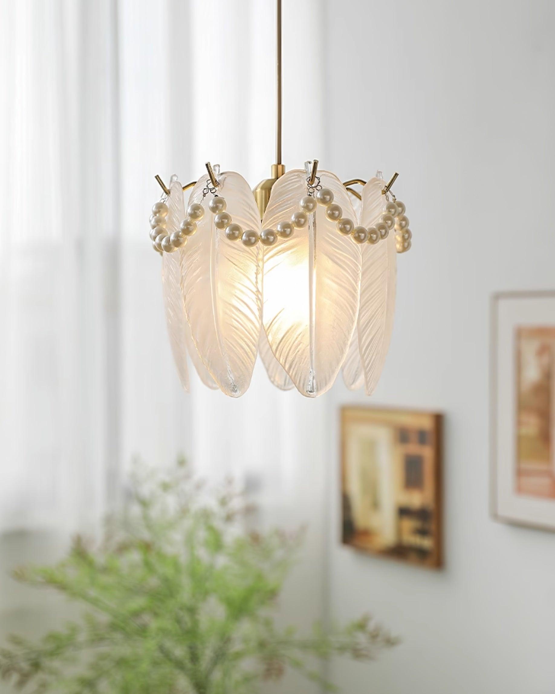 Elysia Lampe Suspension Abat-jour en Verre