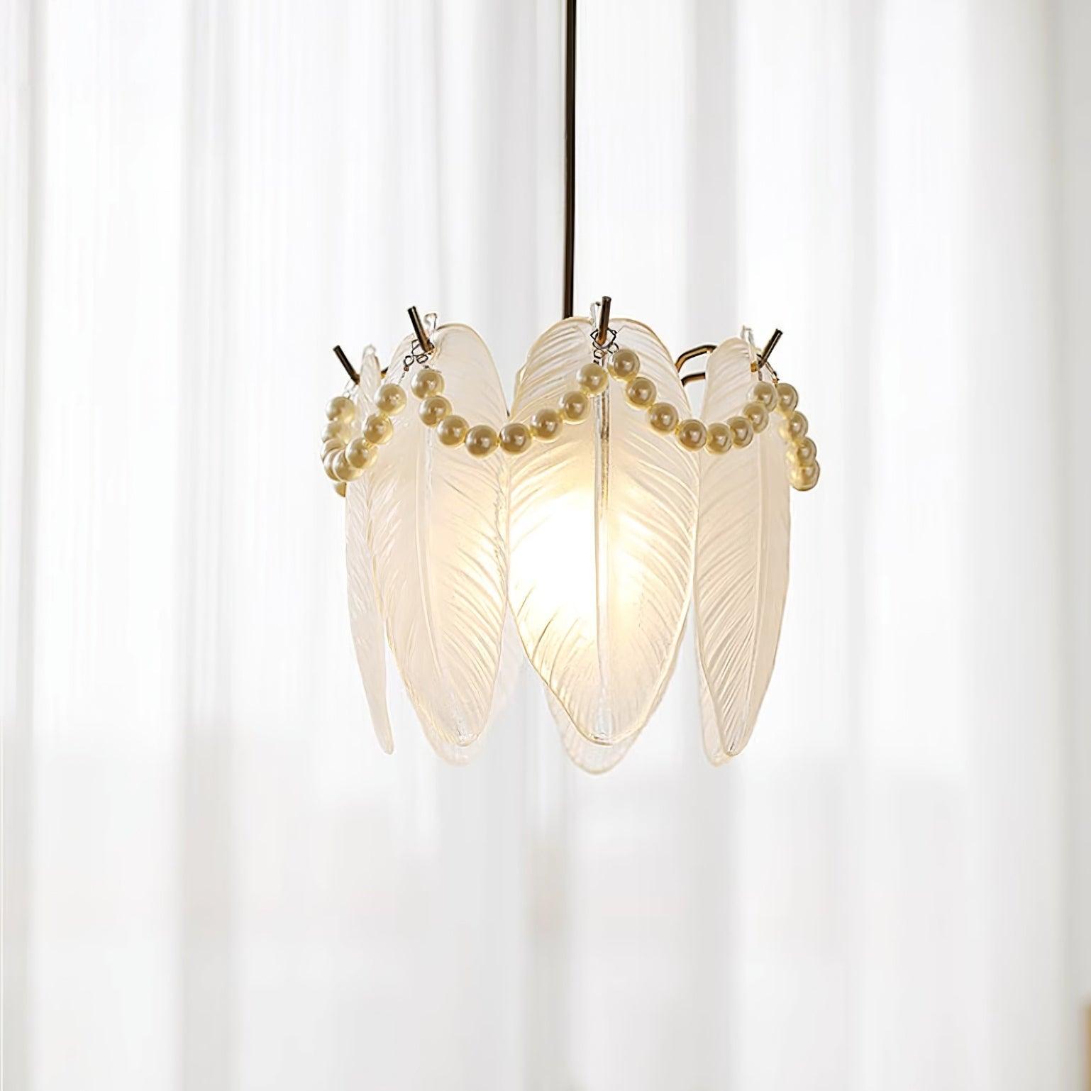 Elysia Lampe Suspension Abat-jour en Verre