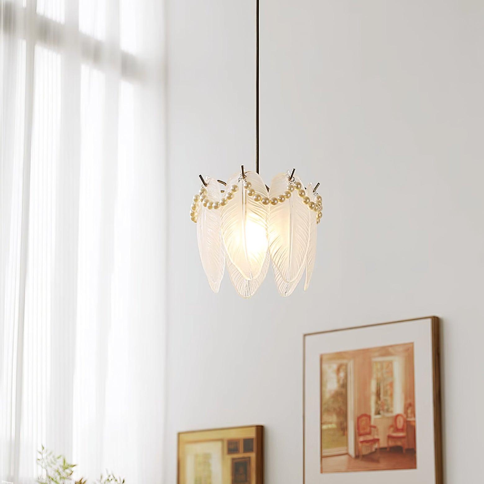 Elysia Lampe Suspension Abat-jour en Verre