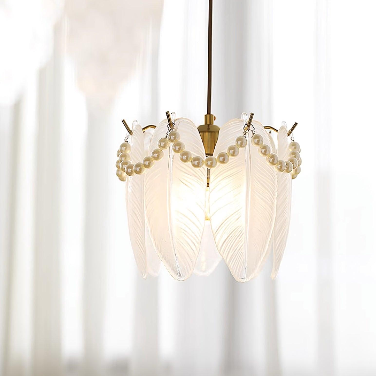 Elysia Lampe Suspension Abat-jour en Verre