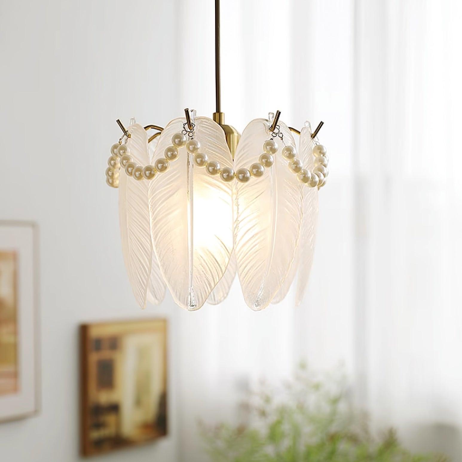Elysia Lampe Suspension Abat-jour en Verre