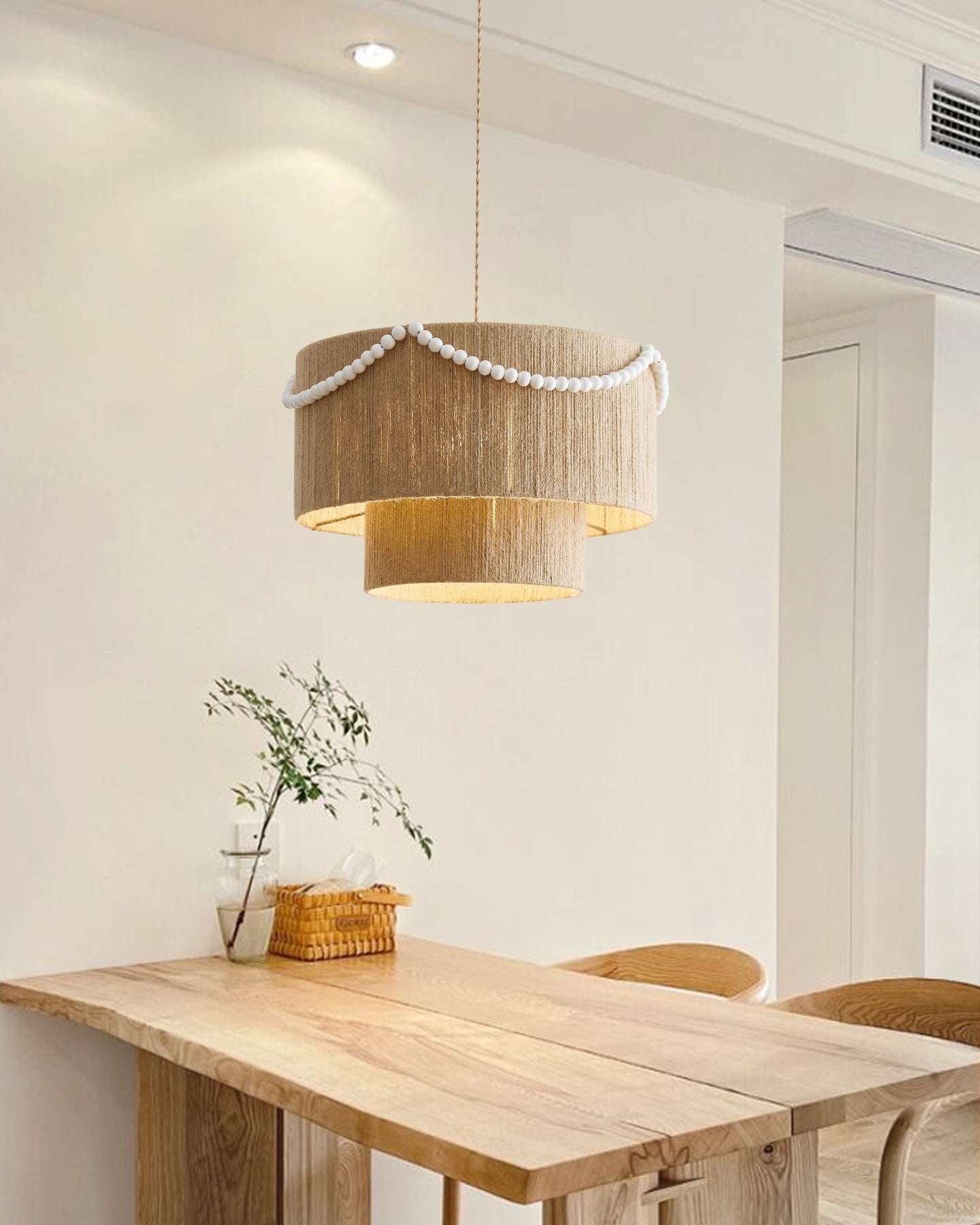 Raffine Suspension Moderne en Bois