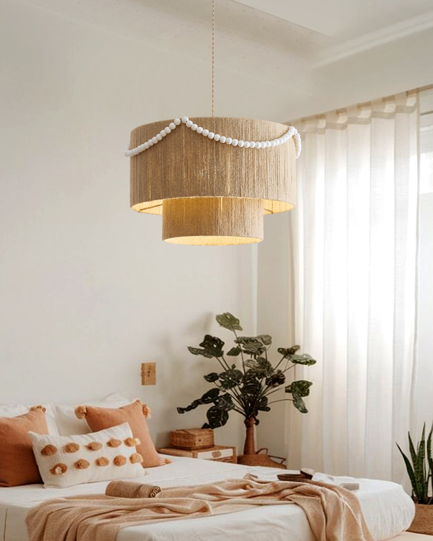 Raffine Suspension Moderne en Bois