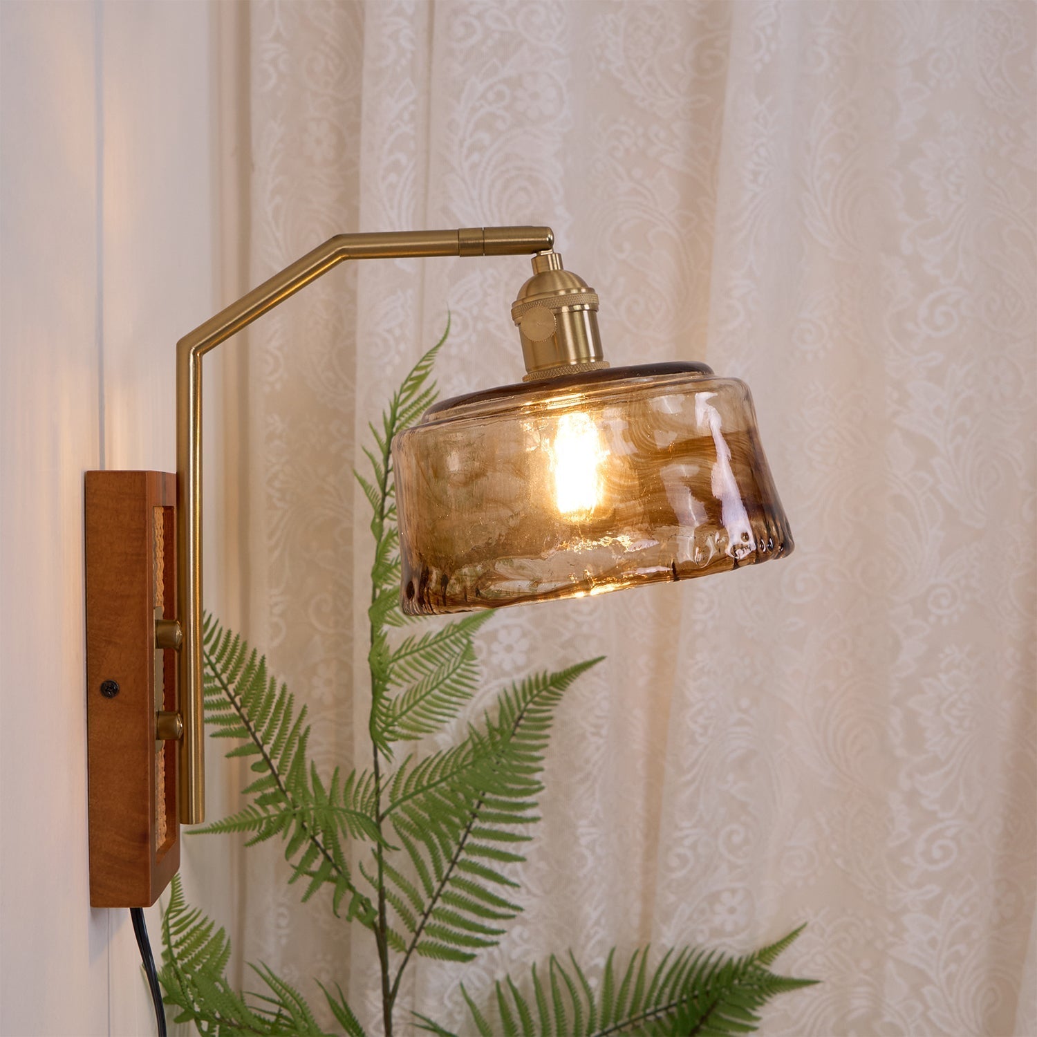 Cusorion Premium Nordic Art Glass Bamboo Wall Lamp