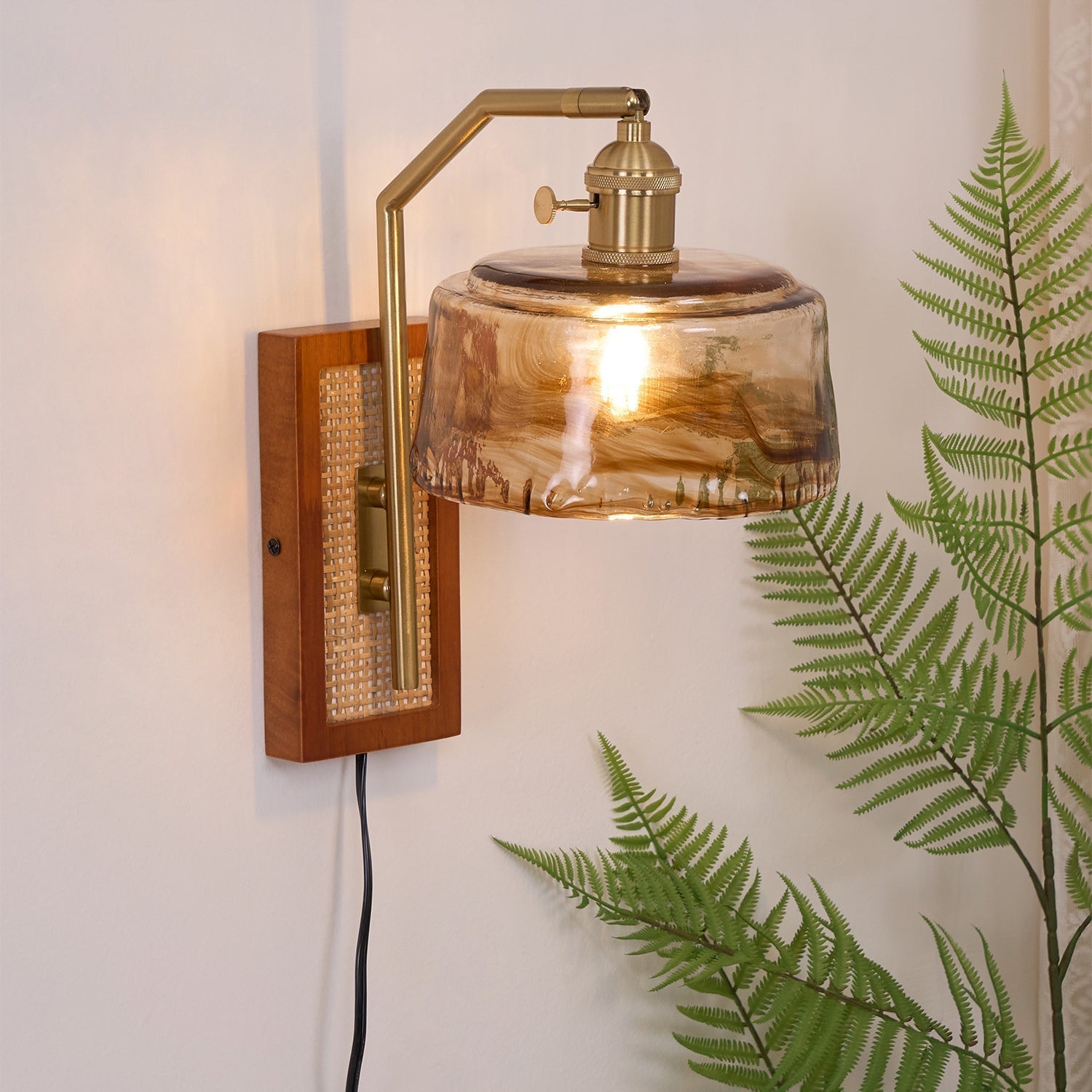 Cusorion Premium Nordic Art Glass Bamboo Wall Lamp