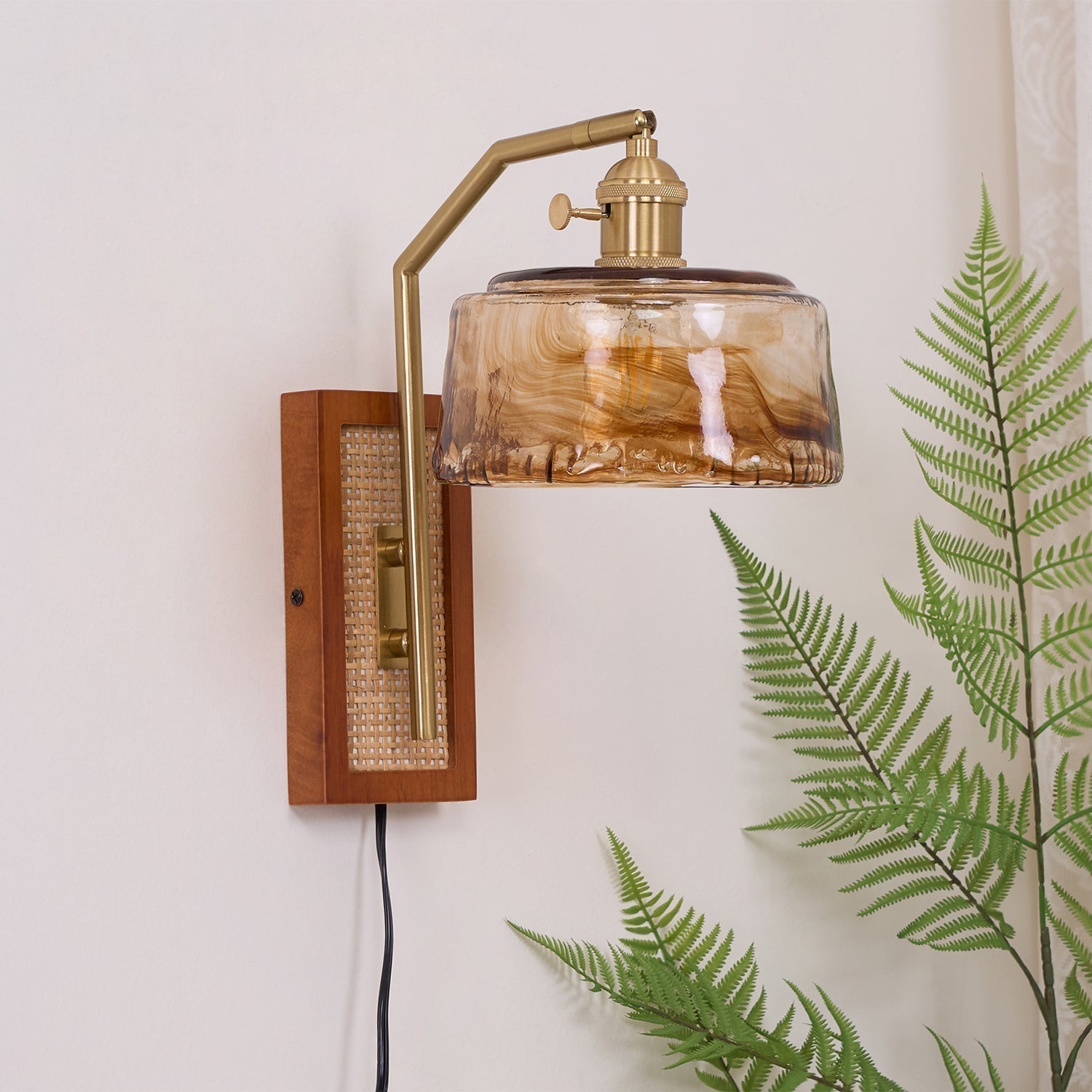 Cusorion Premium Nordic Art Glass Bamboo Wall Lamp