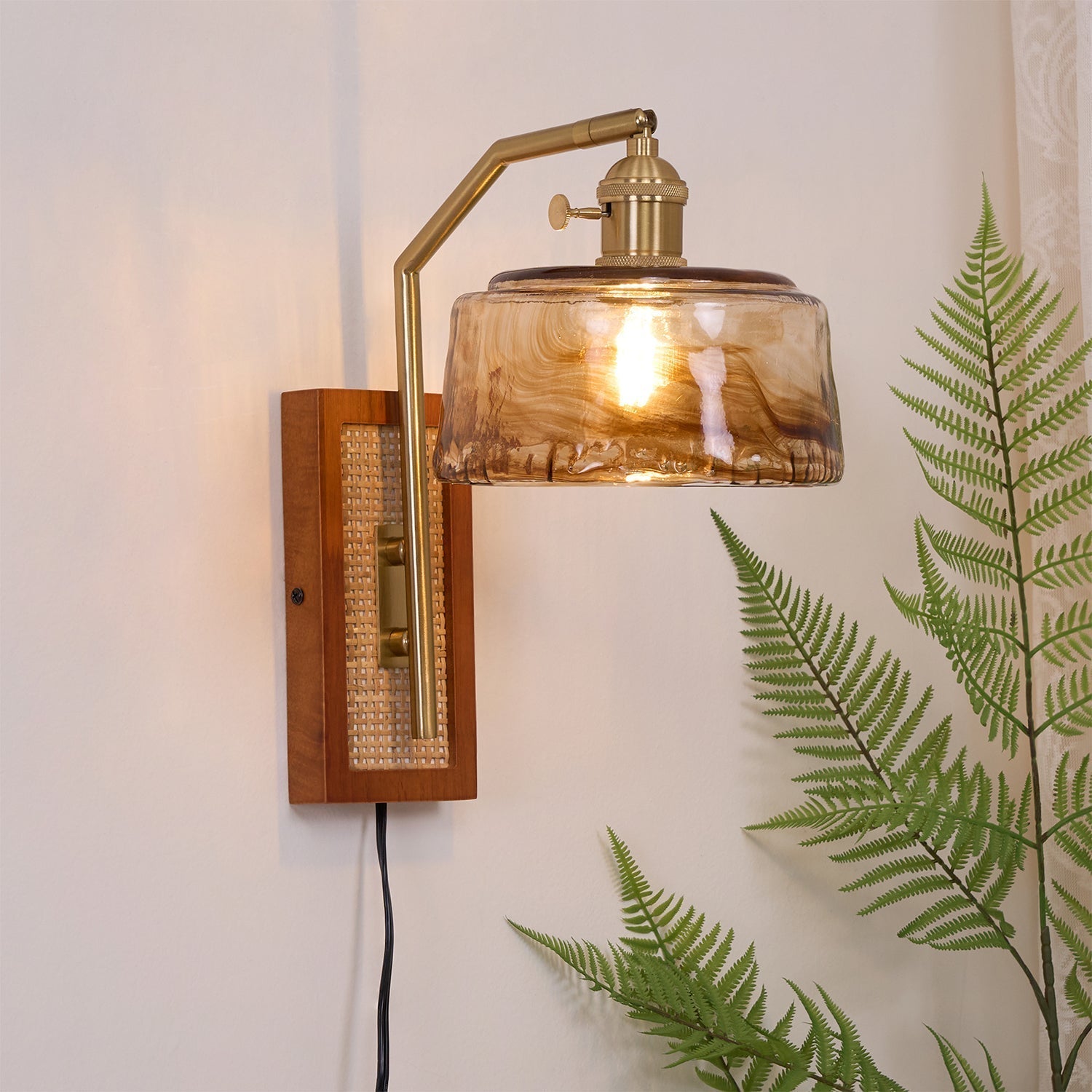 Cusorion Premium Nordic Art Glass Bamboo Wall Lamp