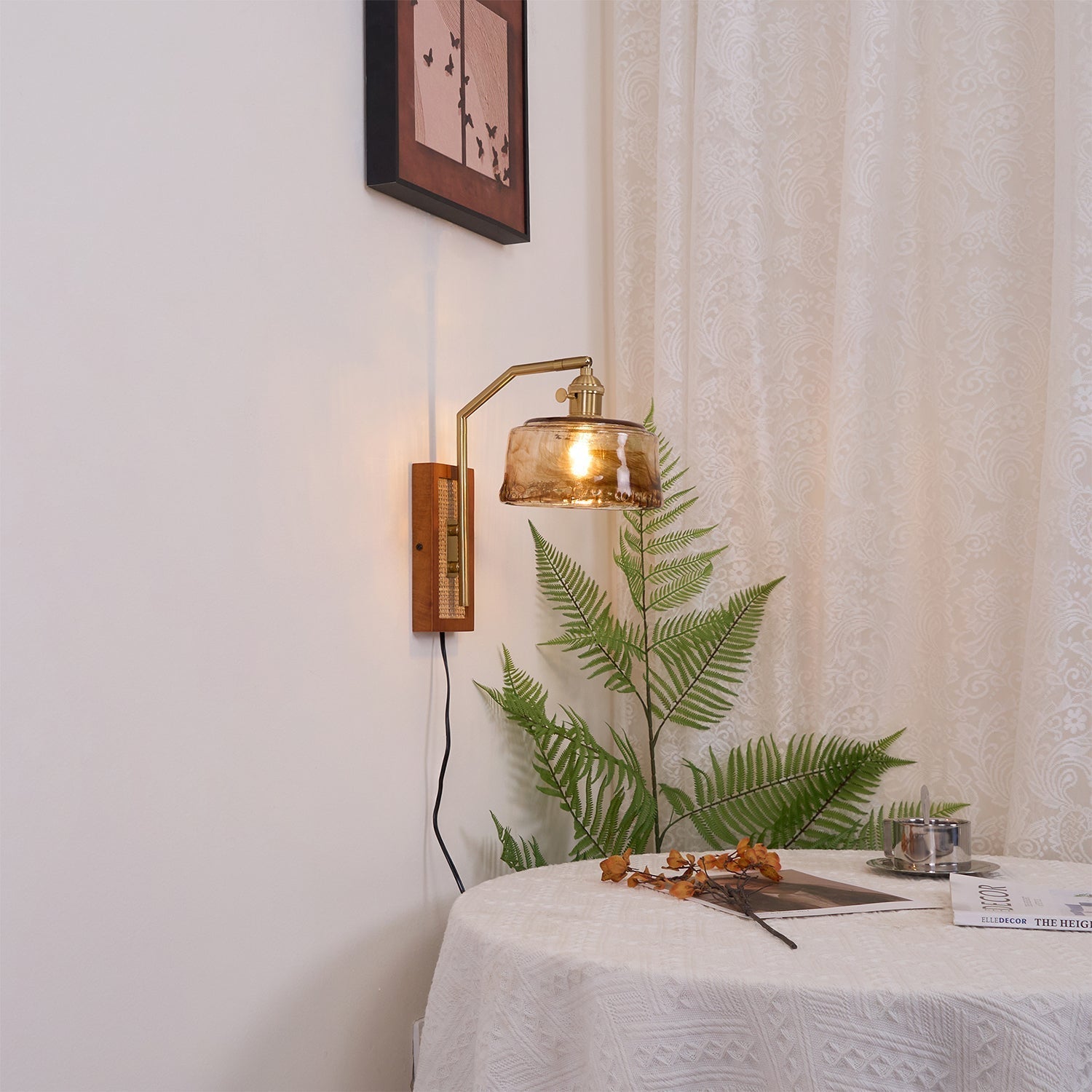 Cusorion Premium Nordic Art Glass Bamboo Wall Lamp