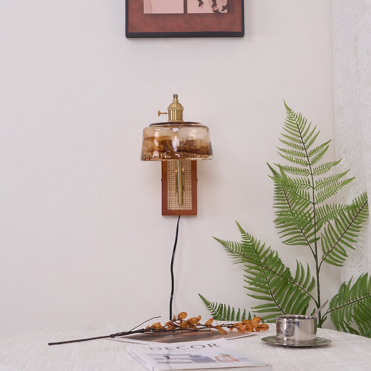 Cusorion Premium Nordic Art Glass Bamboo Wall Lamp