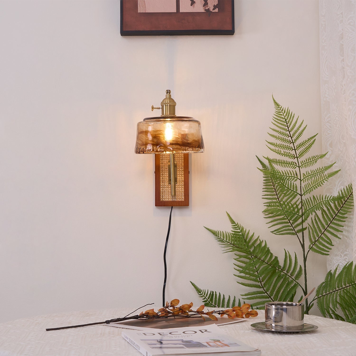 Cusorion Premium Nordic Art Glass Bamboo Wall Lamp