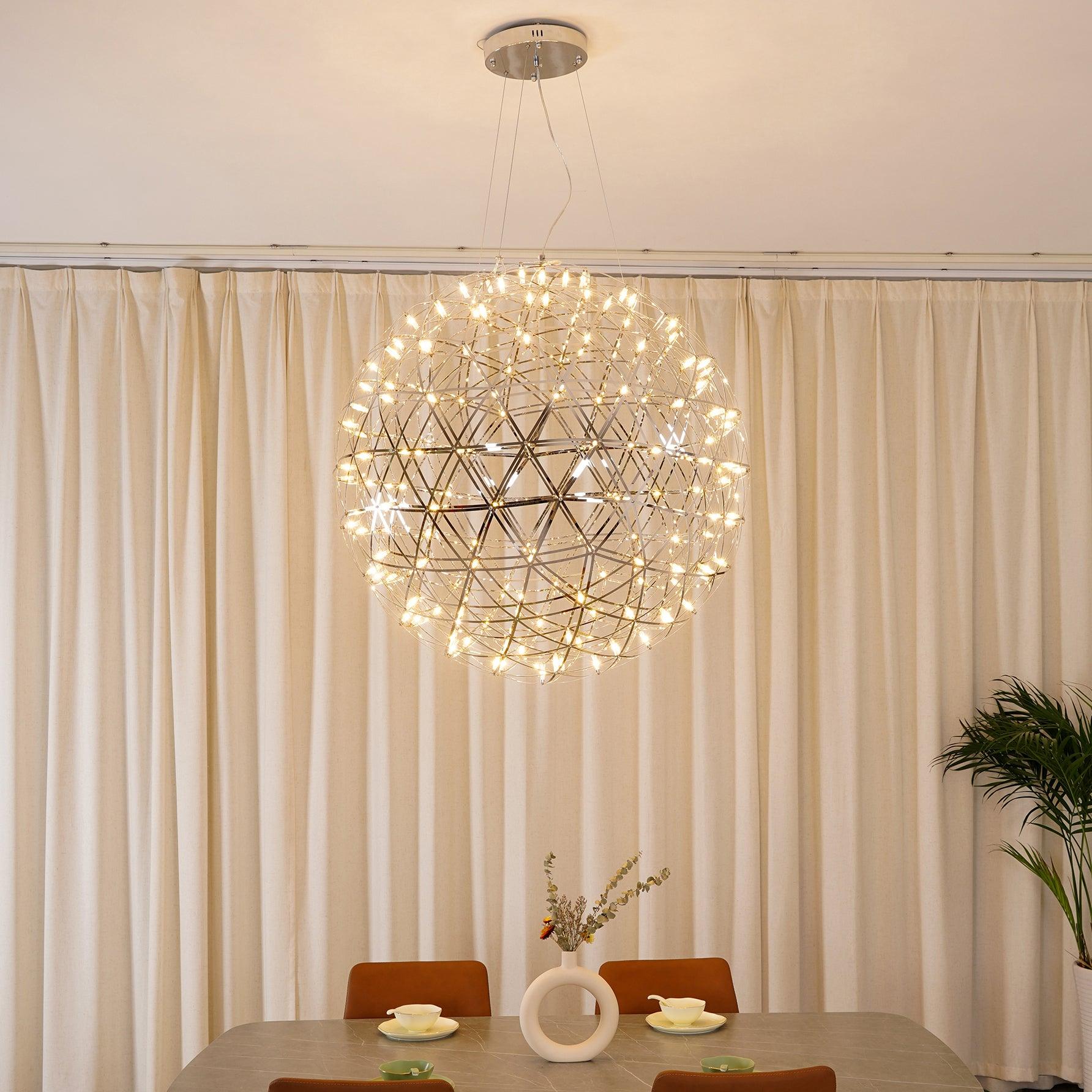 Ivthayra Suspension Boule Dorée de Luxe Postmoderne