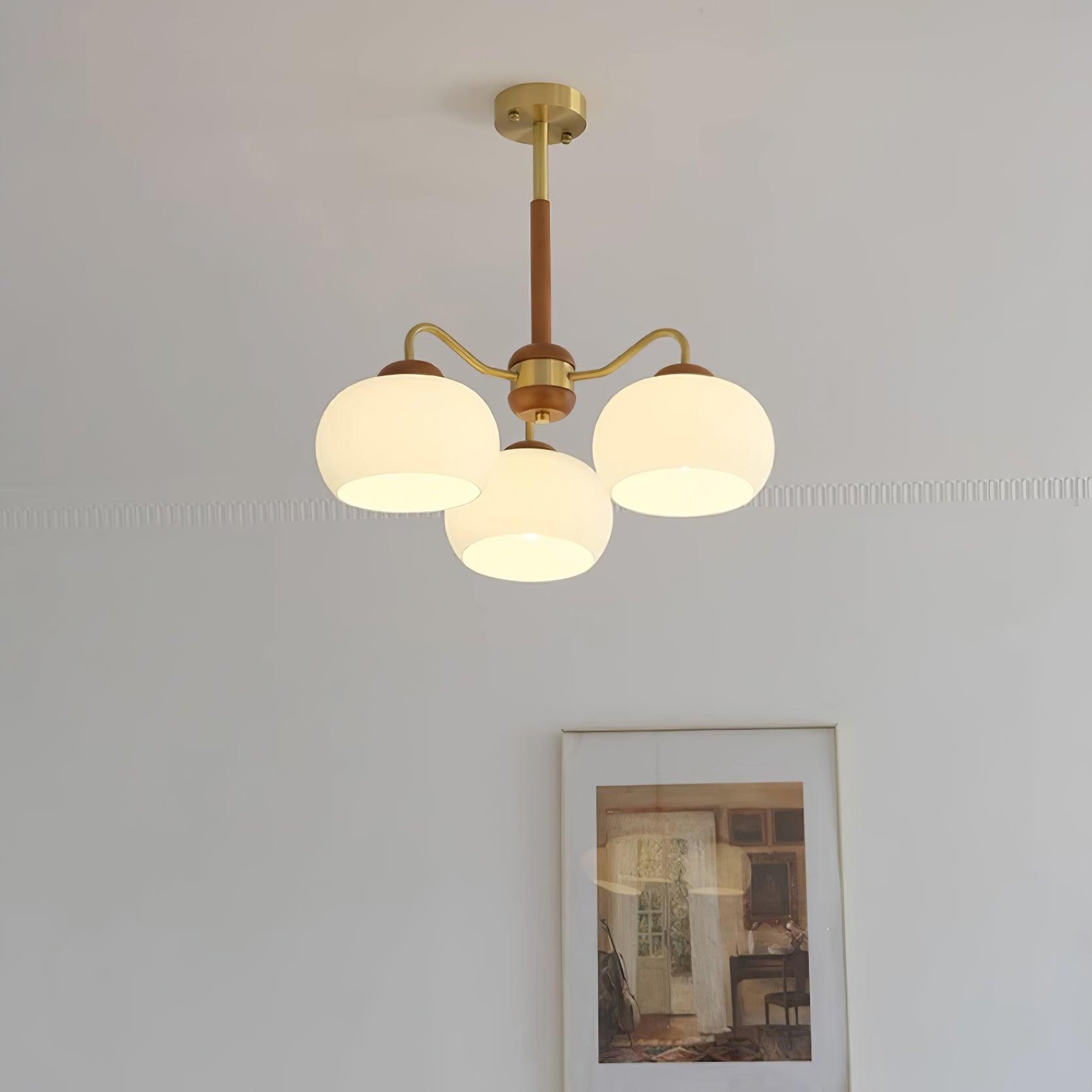 Raito Lustre en Verre Style Vintage Américain.