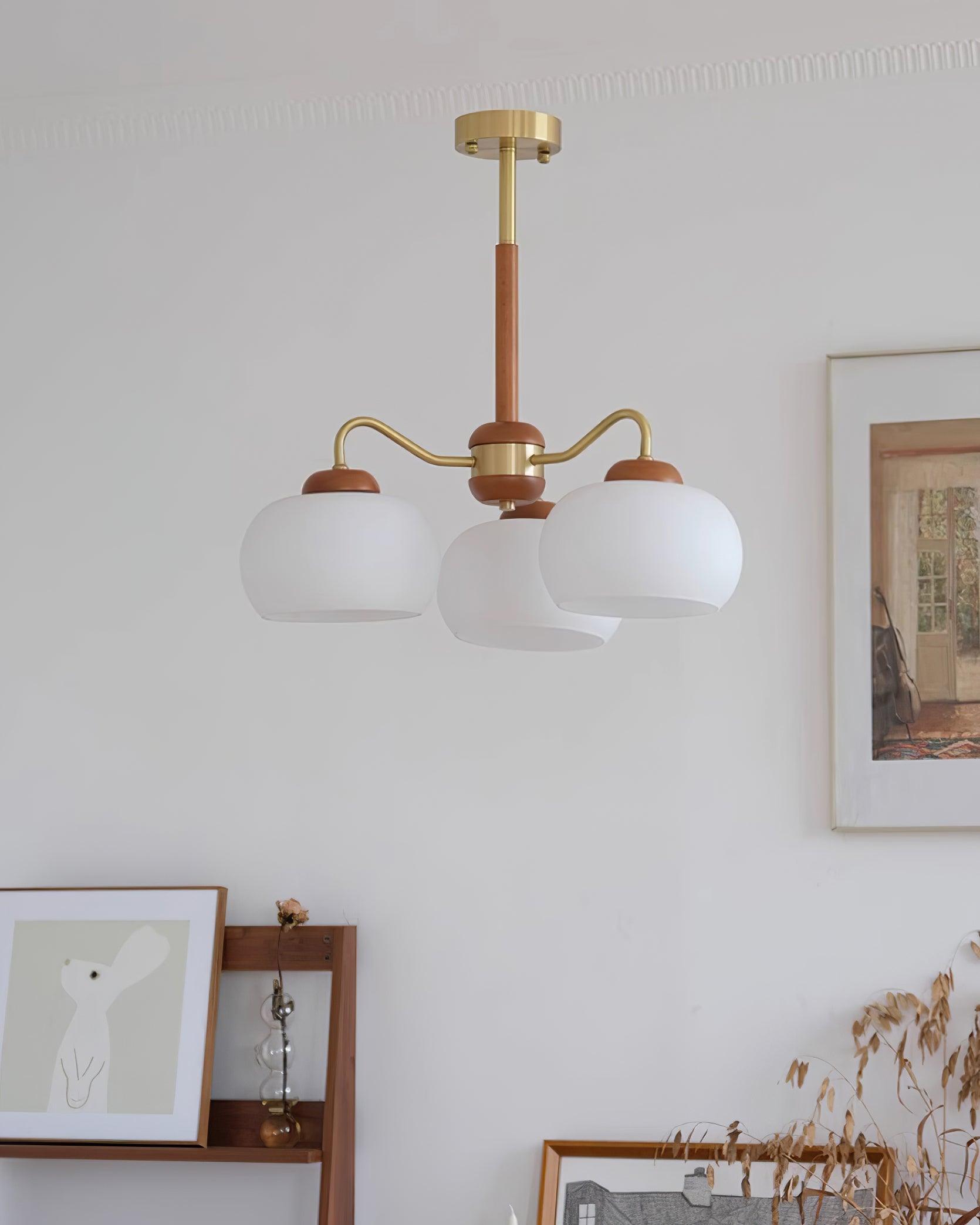 Raito Lustre en Verre Style Vintage Américain.
