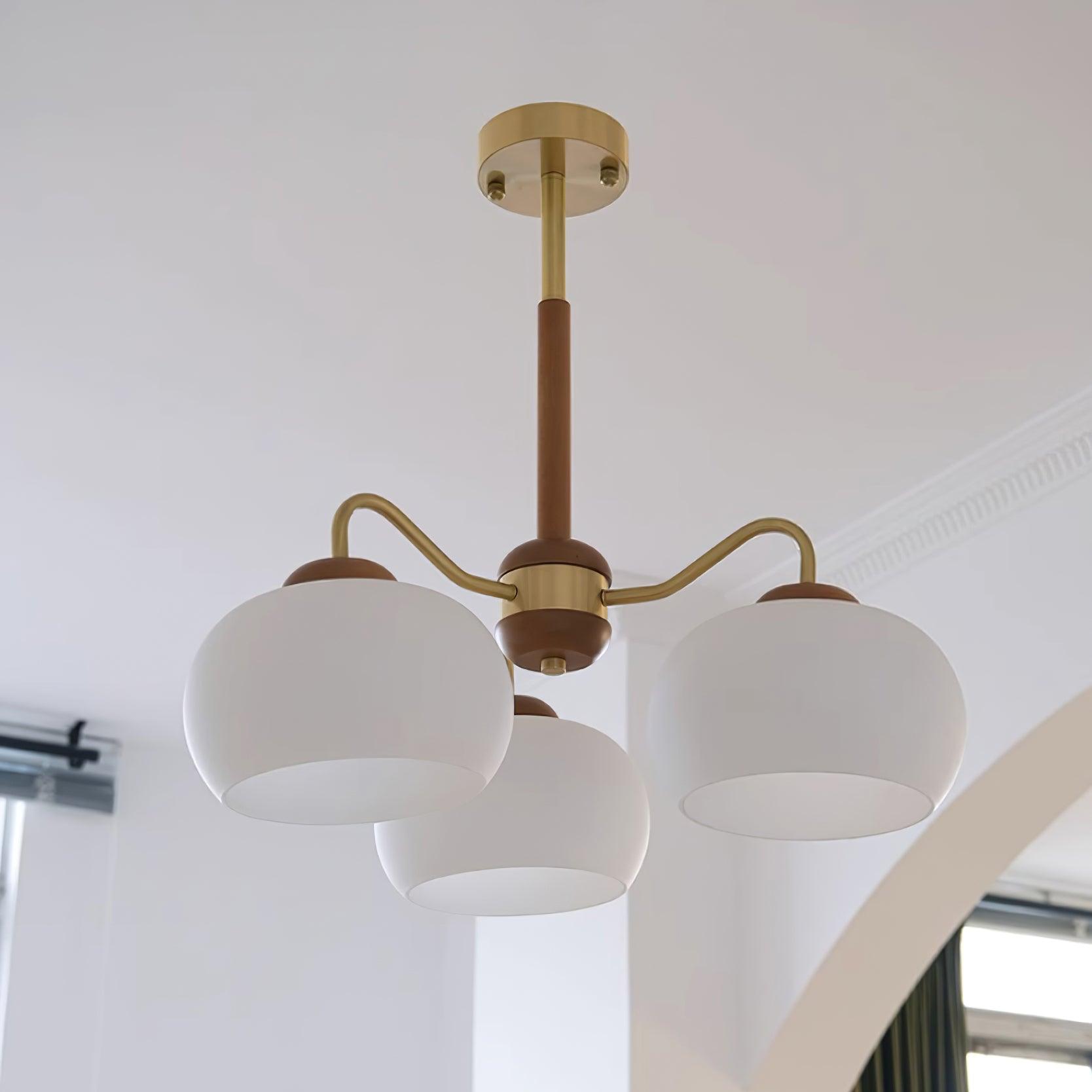 Raito Lustre en Verre Style Vintage Américain.